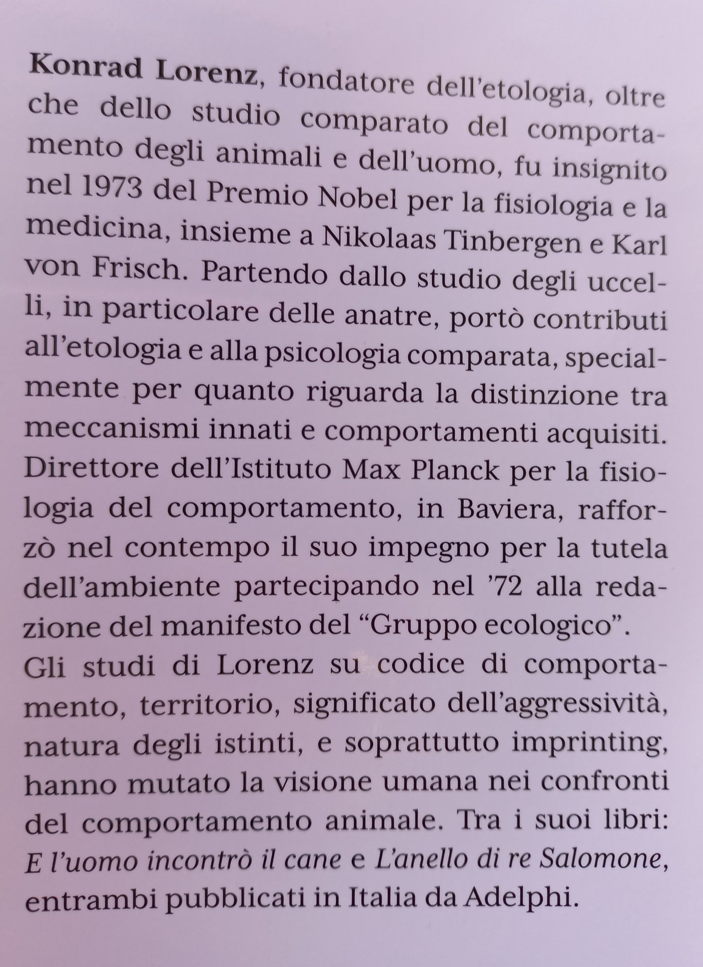 TERRA DI DOMANI 9^ uscita KONRAD LORENZ - GLI OTTO PECCATI CAPITALI DELLA NOSTRA CIVILTA' (Piano dell'opera in 2^ foto)