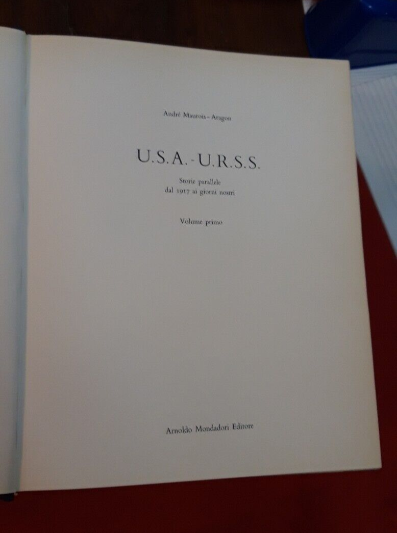 LIBRO "USA - URSS STORIE PARALLELE. 5 VOLUMI M Maurois MONDADORI 1°ed 1963