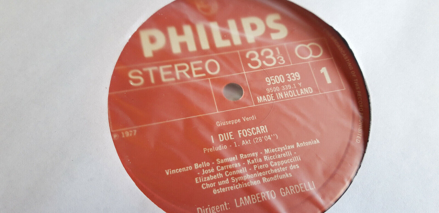 COFANETTO 33 g completo . 2 DISCHI + libro " I DUE FOSCARI " 1977 Verdi* -