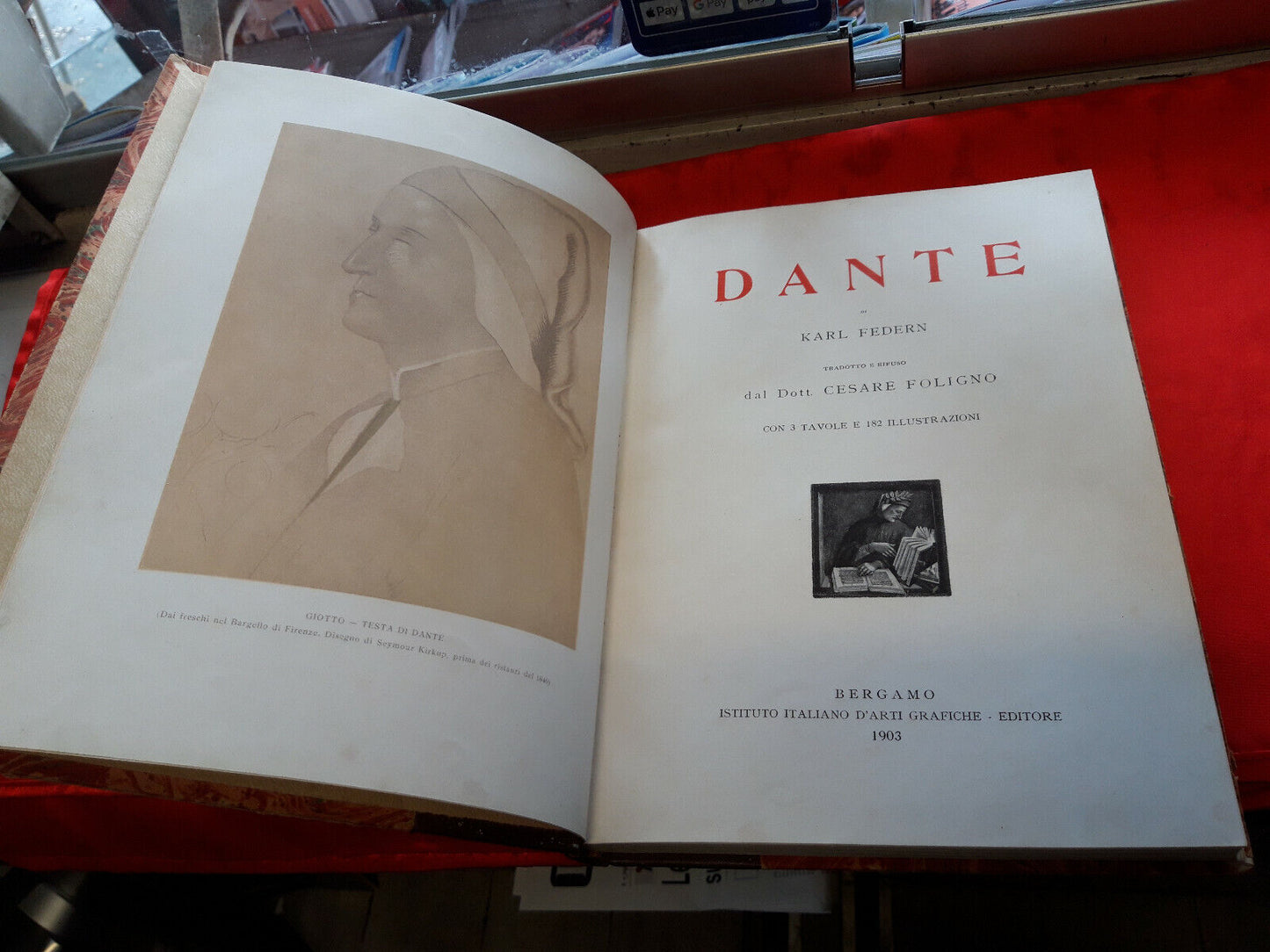 LIBRO - " DANTE " di Karl Federn . 1903 - 3 tavole - 182 illustraz - ..........