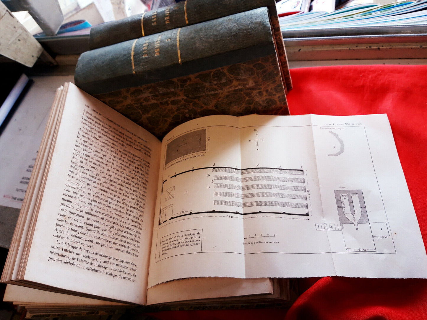LIBRO 2 vol " DRAINAGE DES TERRES ARABLES + 1 vol IRRIGATIONS ,ENGRAIS LIQUIDES