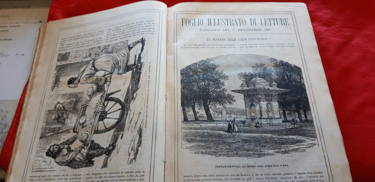 LIBRO - rivista "FOGLIO ILLUSTRATO DI LETTURE " dal genn 1881 al nov 1890.......