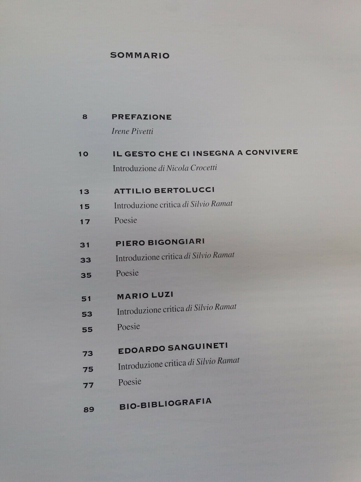LIBRO " POESIA A MONTECITORIO " Bertolucci , Bigonciari, Luzi, Sanguineti