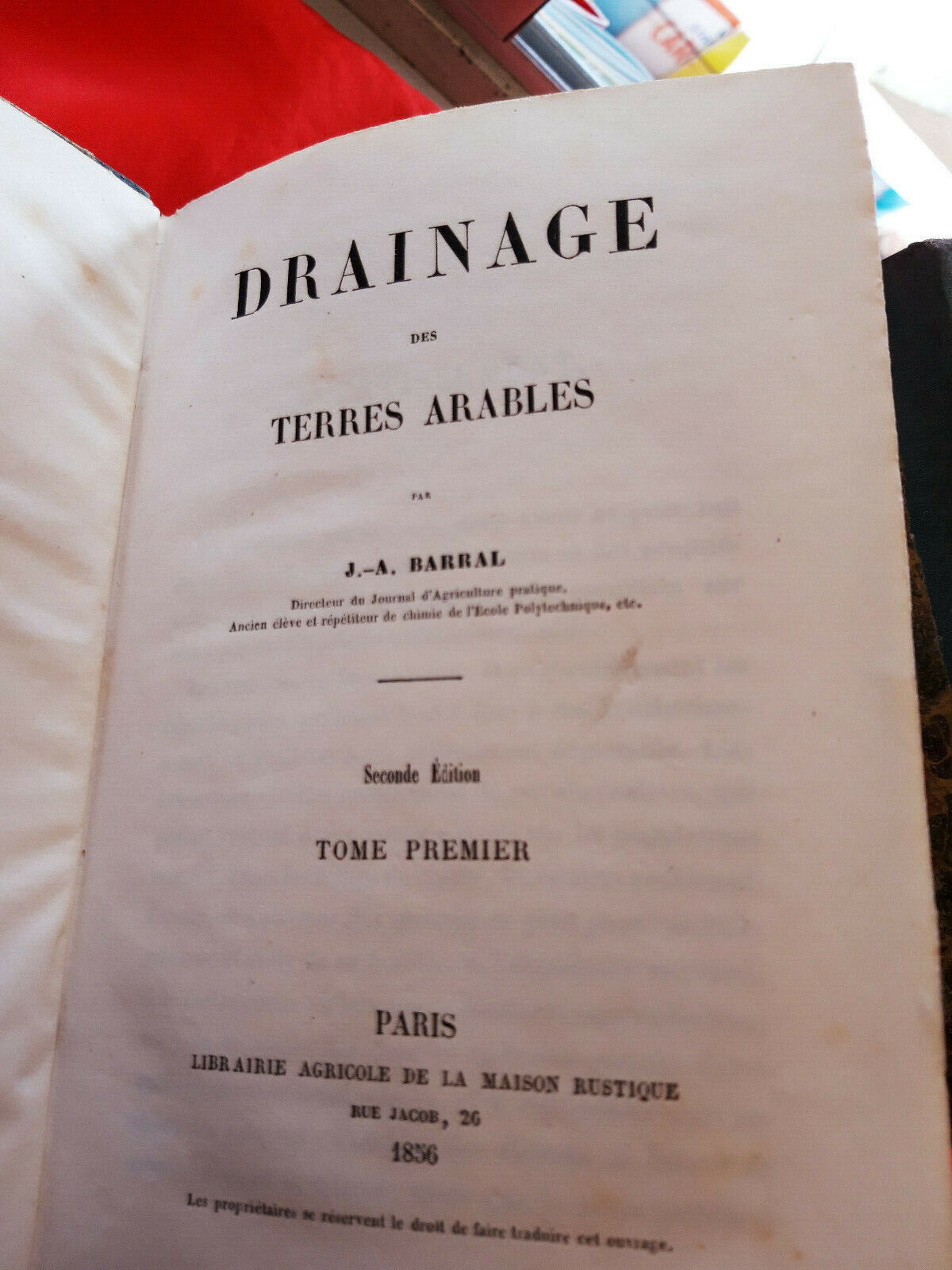 LIBRO 2 vol " DRAINAGE DES TERRES ARABLES + 1 vol IRRIGATIONS ,ENGRAIS LIQUIDES