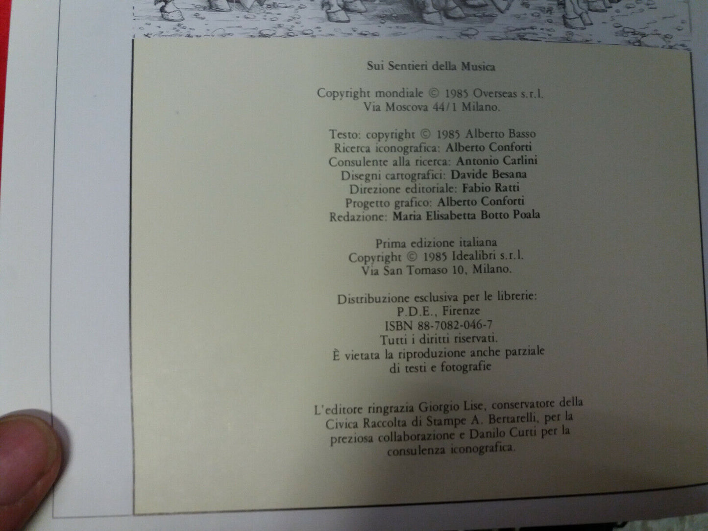 LIBRO - SUI SENTIERI DELLA MUSICA - A. Basso- L Berio - ediz IDEA LIBRI .1985