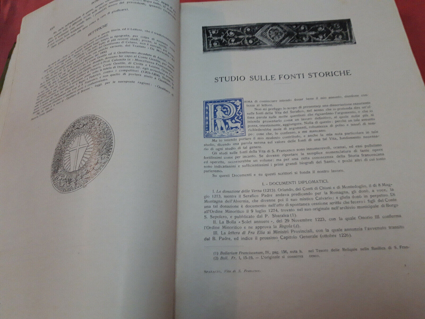LIBRO - STORIA DI S FRANCESCO D ASSISI di D Sparacio - 1928 . ed CEFA .........