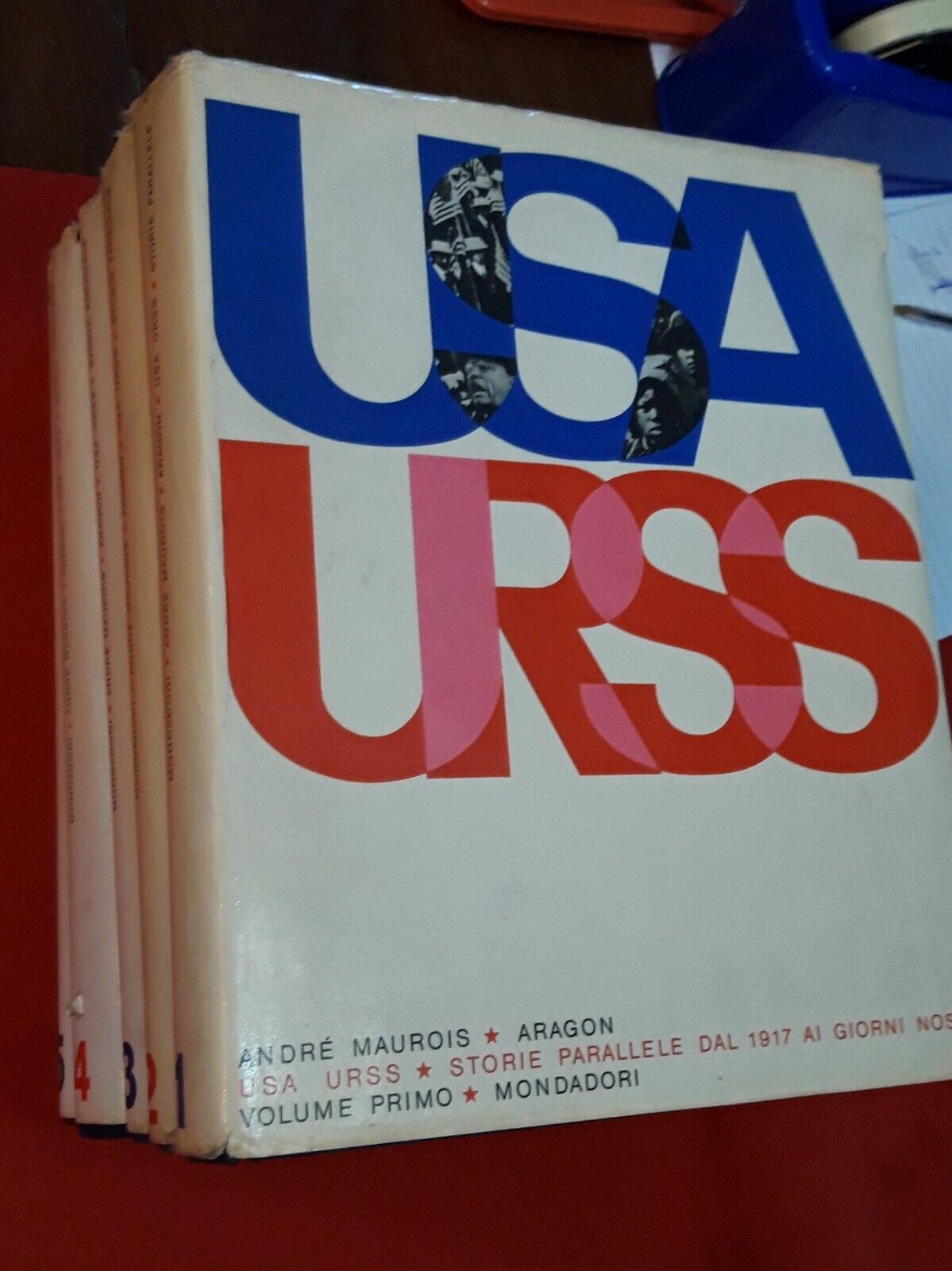 LIBRO "USA - URSS STORIE PARALLELE. 5 VOLUMI M Maurois MONDADORI 1°ed 1963