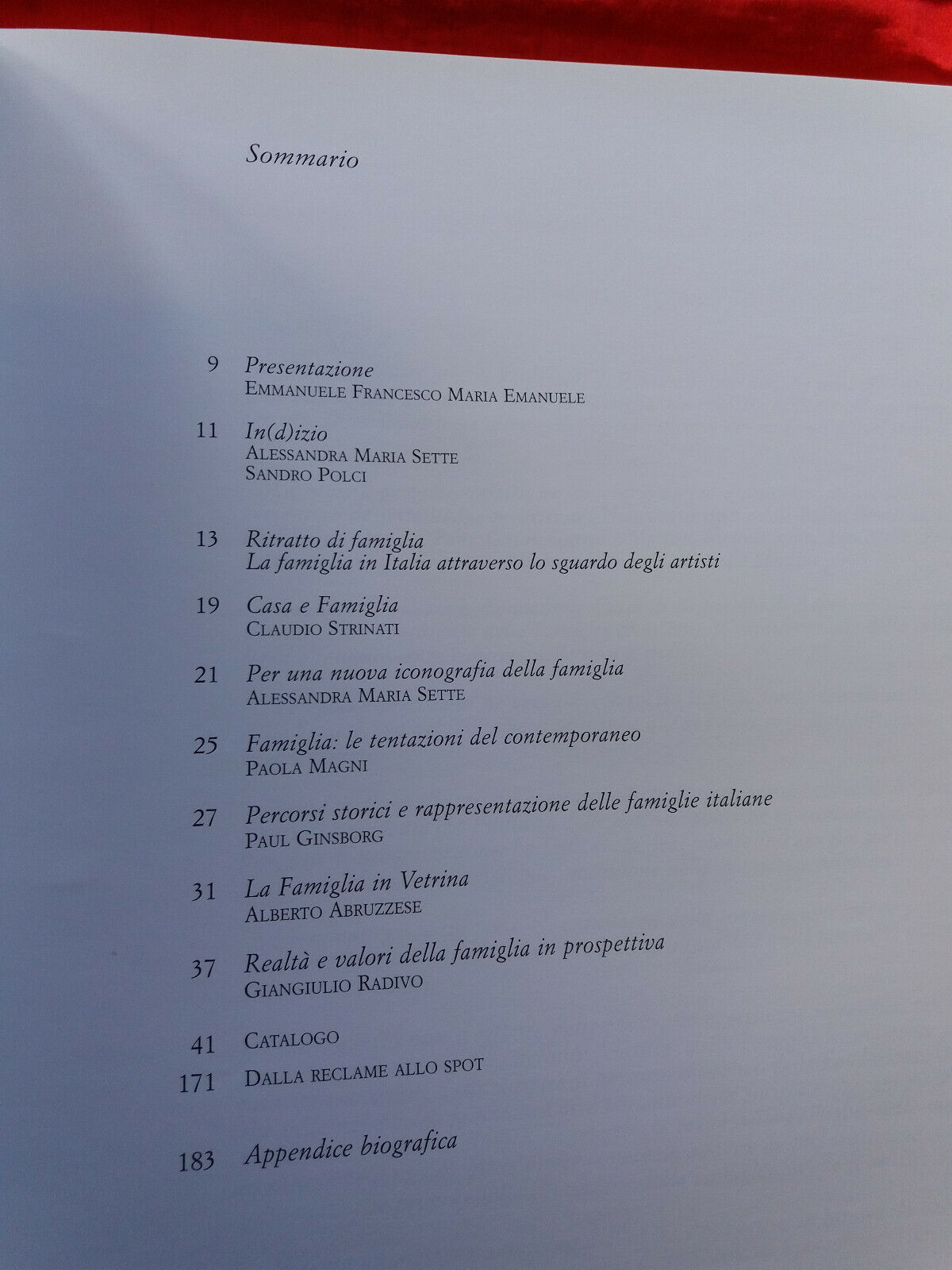 LIBRO " LA FAMIGLIA NELL'ARTE STORIA E IMMAGINI NELL'ITALIA DEL XX.SEC edDELUCA