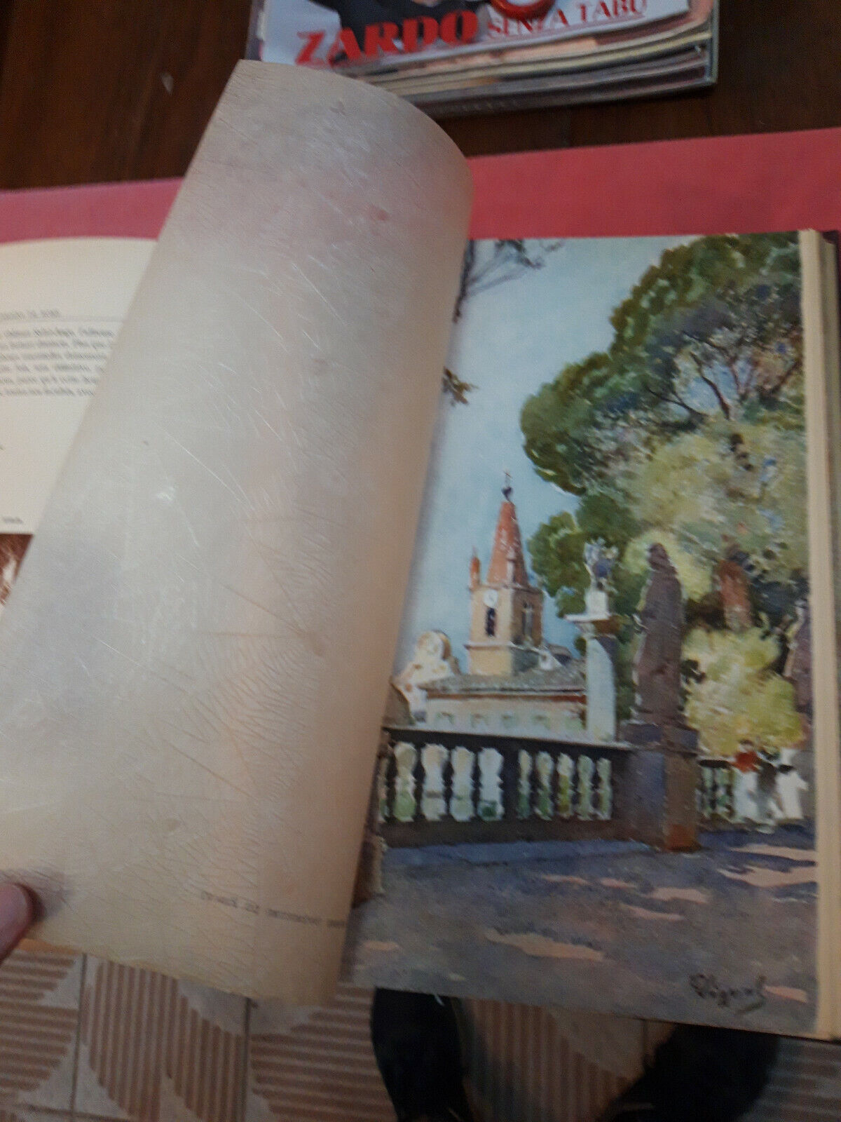 LIBRO " LES JARDINS DE ROME. Aquarelles de Pierre Vignal (Francese) 1923.......