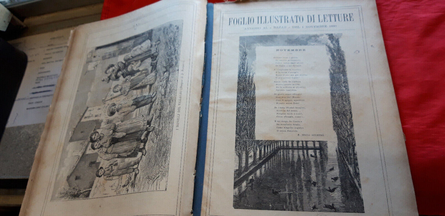 LIBRO - rivista "FOGLIO ILLUSTRATO DI LETTURE " dal genn 1881 al nov 1890.......
