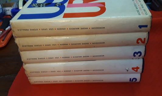 LIBRO "USA - URSS STORIE PARALLELE. 5 VOLUMI M Maurois MONDADORI 1°ed 1963
