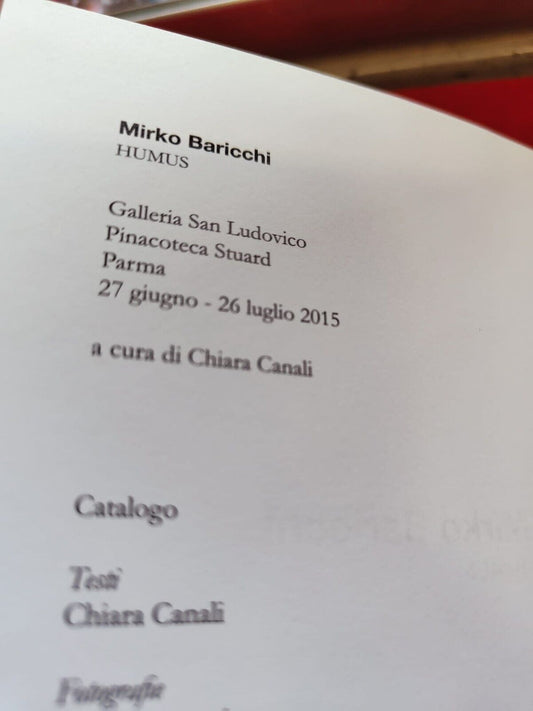 LIBRO : MIRKO BARICCHI - Humus catalogo opere 2015 - G1