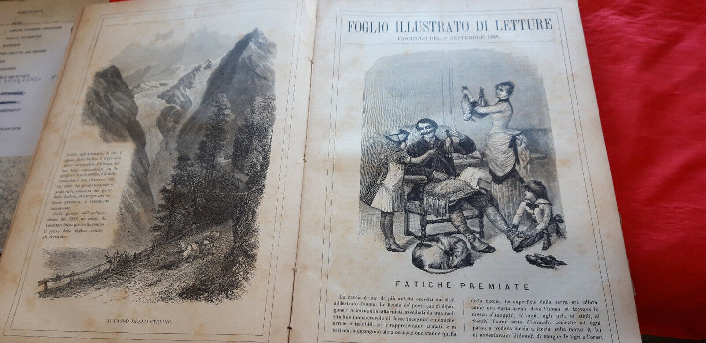 LIBRO - rivista "FOGLIO ILLUSTRATO DI LETTURE " dal genn 1881 al nov 1890.......