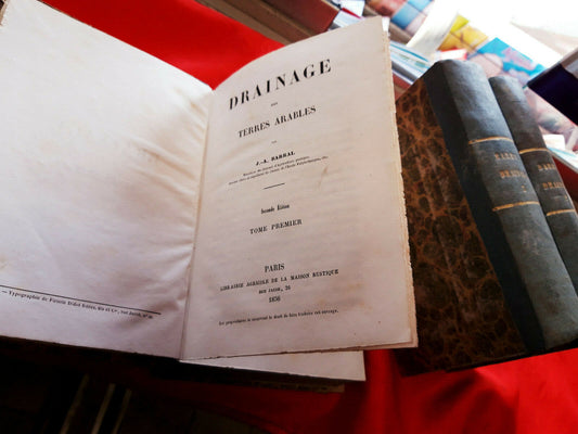 LIBRO 2 vol " DRAINAGE DES TERRES ARABLES + 1 vol IRRIGATIONS ,ENGRAIS LIQUIDES