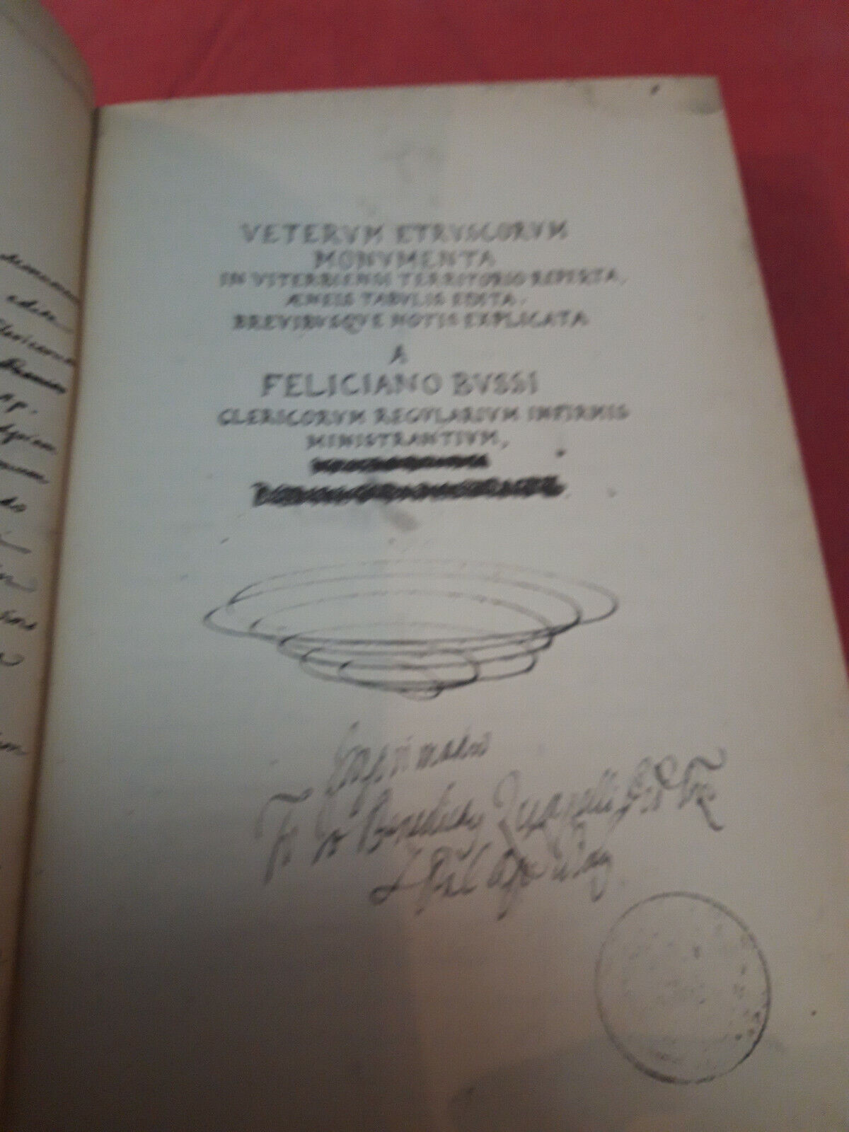 LIBRI - VETERUM ETRUSCORUM MONUMENTA IN VERBIENSI - rist Anastatica del 1738....