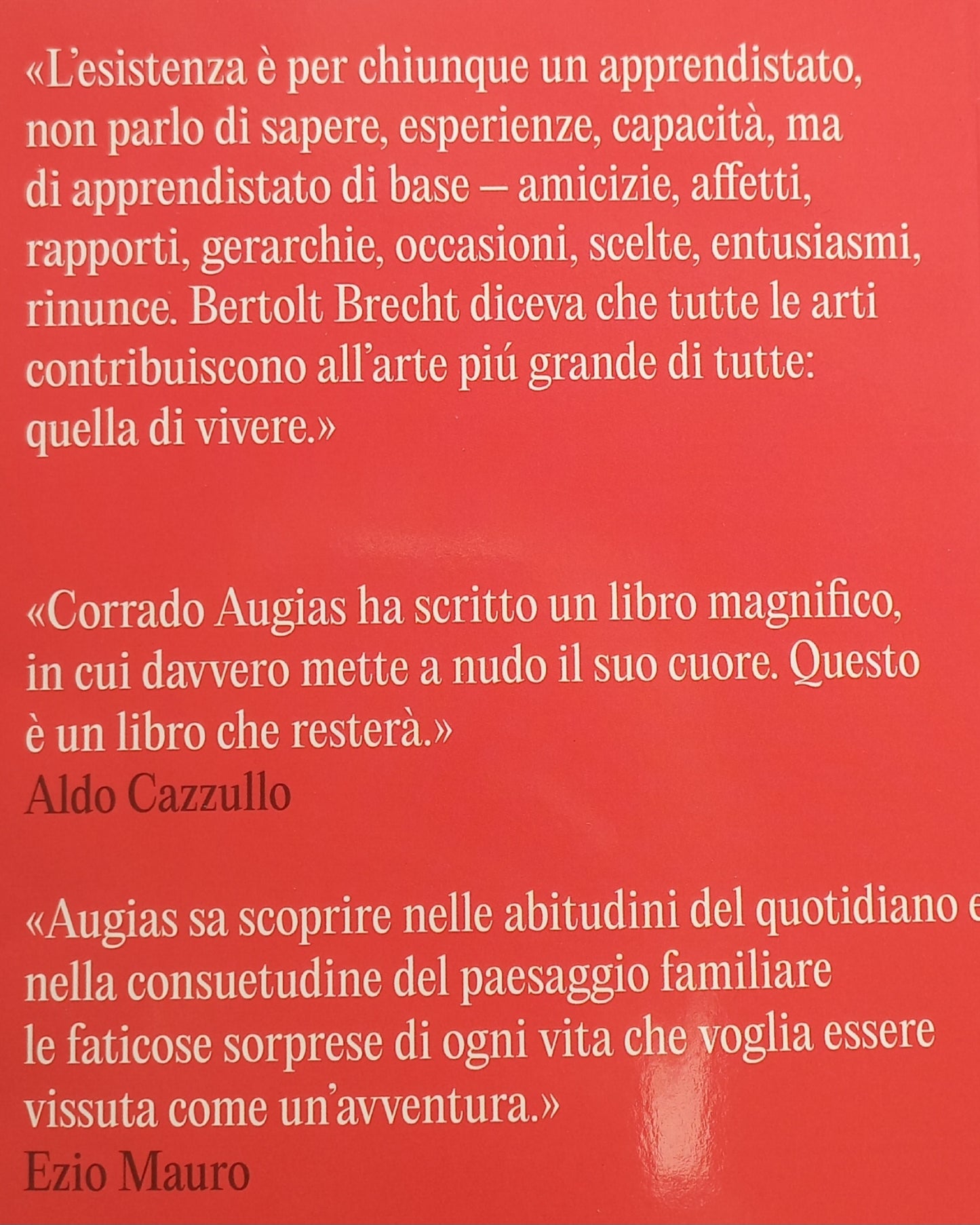 CORRADO AUGIAS - LA VITA S'IMPARA - Libro