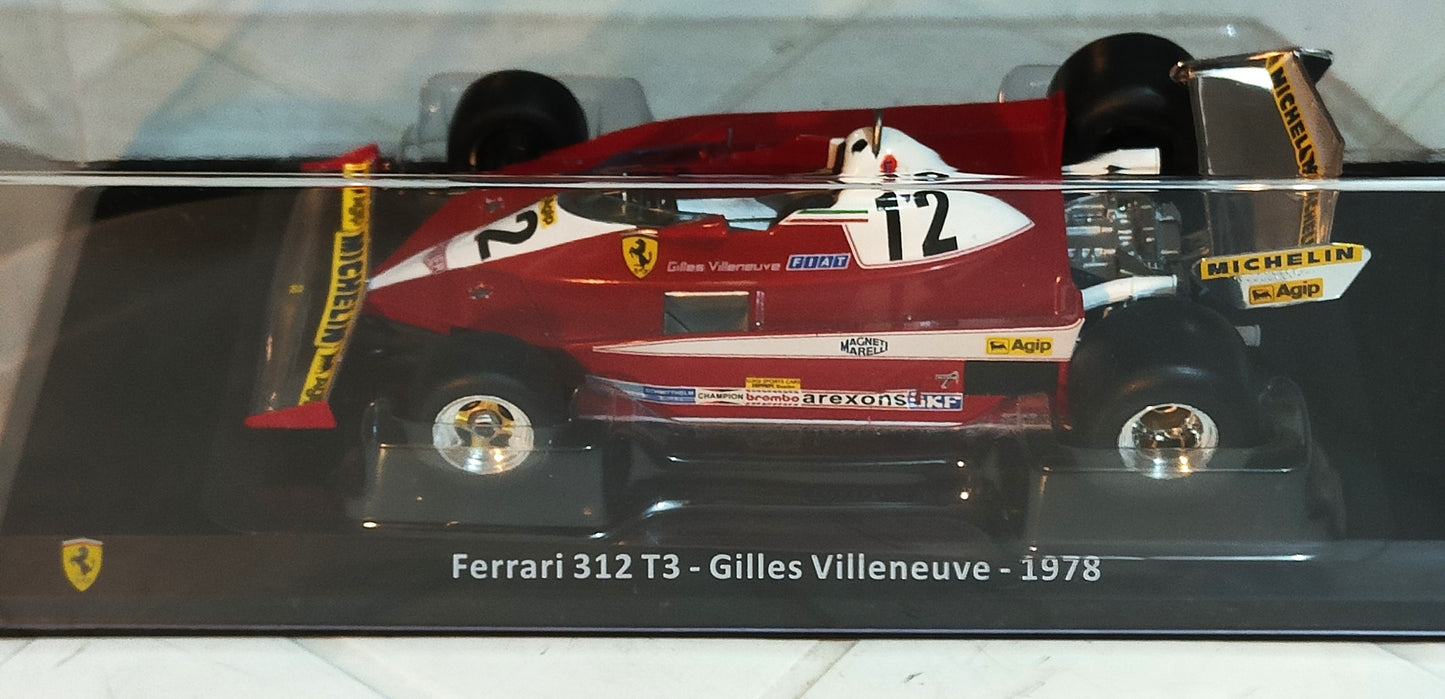 GRANDI FERRARI - FERRARI 312 T3 di Gilles Villeneuve - 1978 con fascicolo Nuova