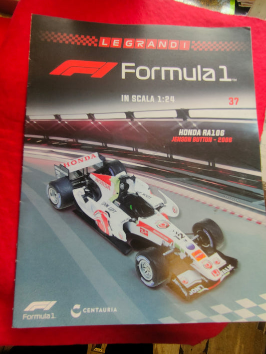 Le grandi formula 1 - HONDA RA106 di Jenson Button - 2006 - con teca rigida !!! . form 1:24 nuova