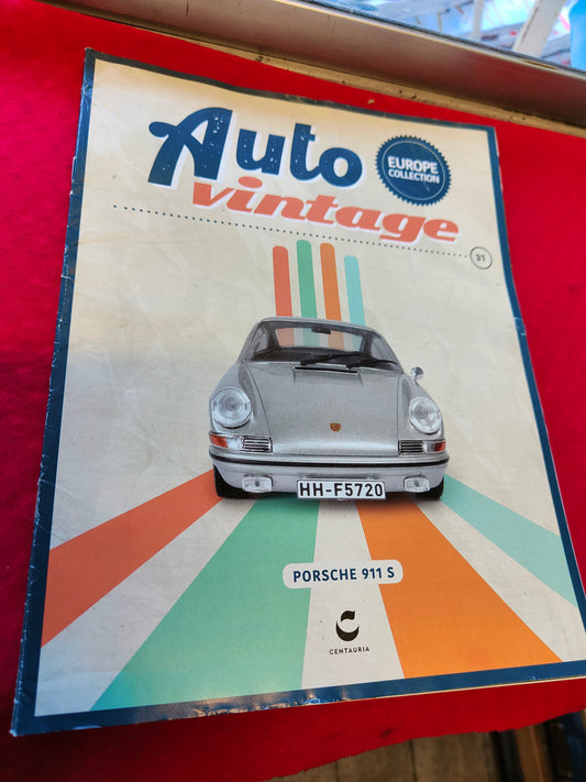 Auto vintage formato . 1:24 Porche 911 S Del 1969 con fascicolo - nuova