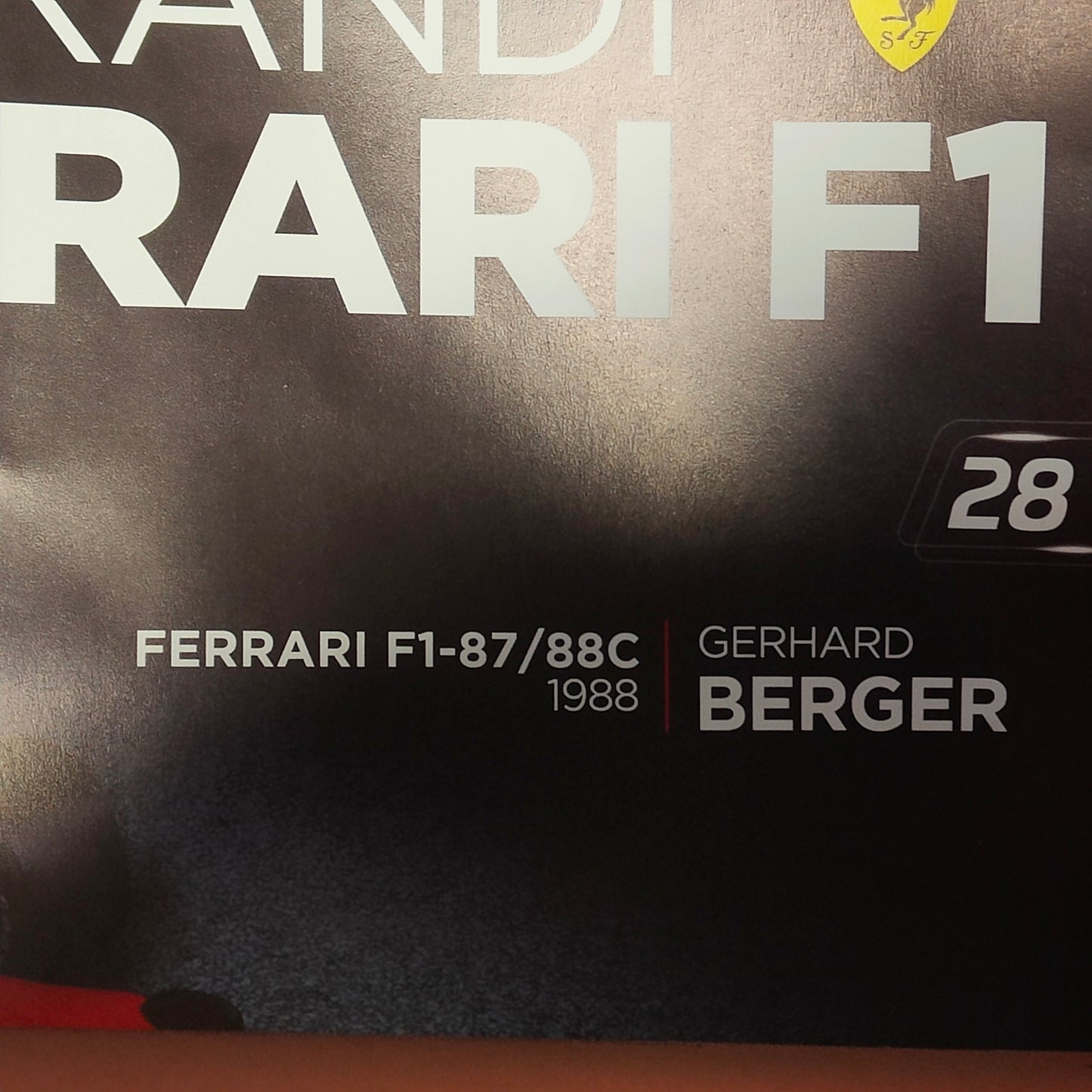 GRANDI FERRARI . 1:24 - F1 87/88C di GERHARD BERGER uscita n 28 - nuova con fascicolo