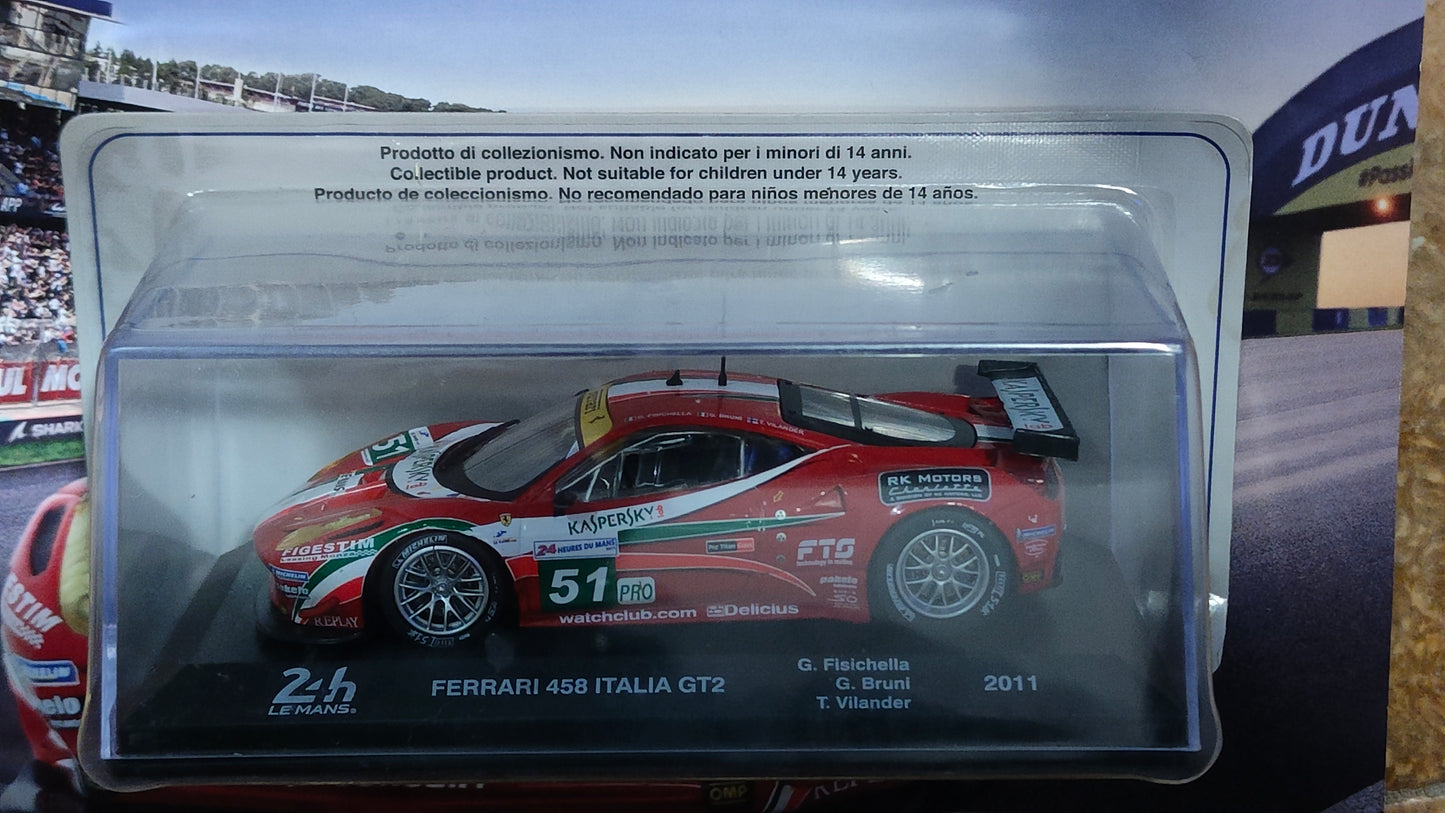 Collezione 24 ore le Mans . Ferrari 458 Italia GT2. 2011. 1-43 " NUOVA