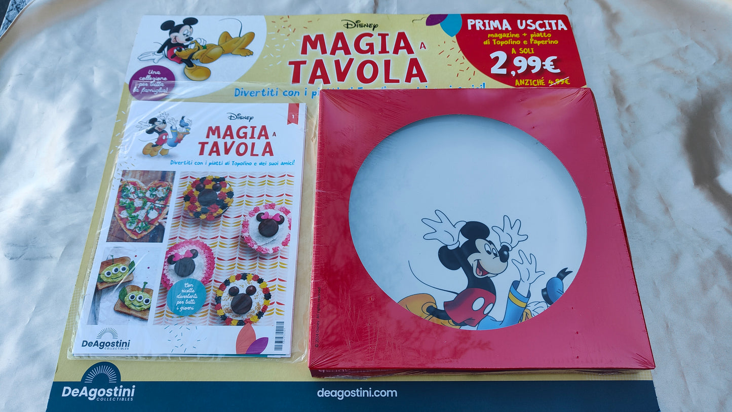 Collezione MAGIA A TAVOLA . Magazine più piatto di Topolino e Paperino. 1° uscita nuovo Se sei interessato a tutta la collezione non spenderai più le spese di spedizione. CONTATTACI
