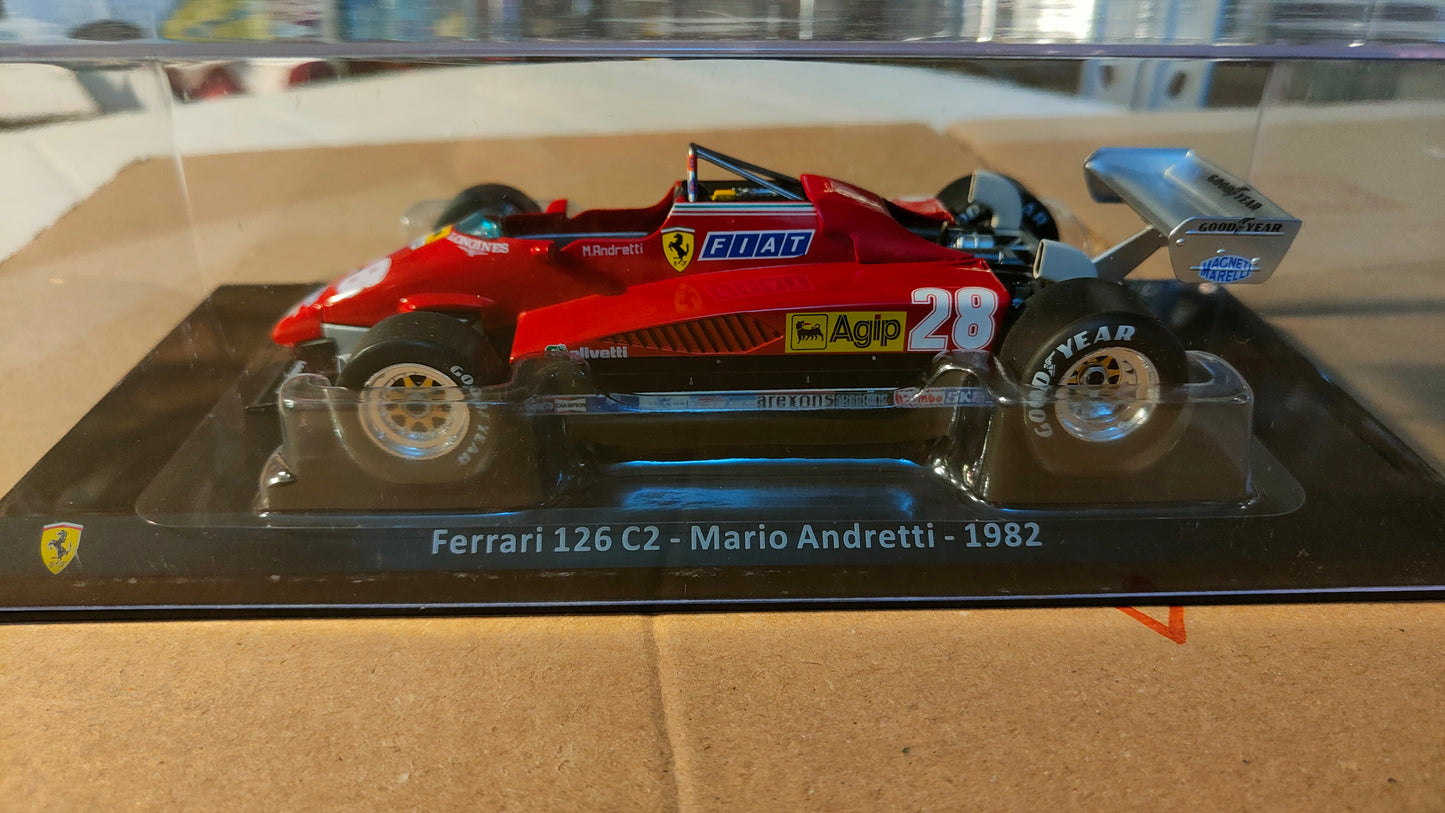 Grandi Ferrari 126 C2 Mario Andretti 1982 con fascicolo nuova