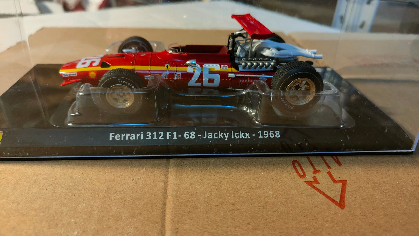 Grandi Ferrari 312 F1 68 di Jackie ickx 1968 con fascicolo nuova