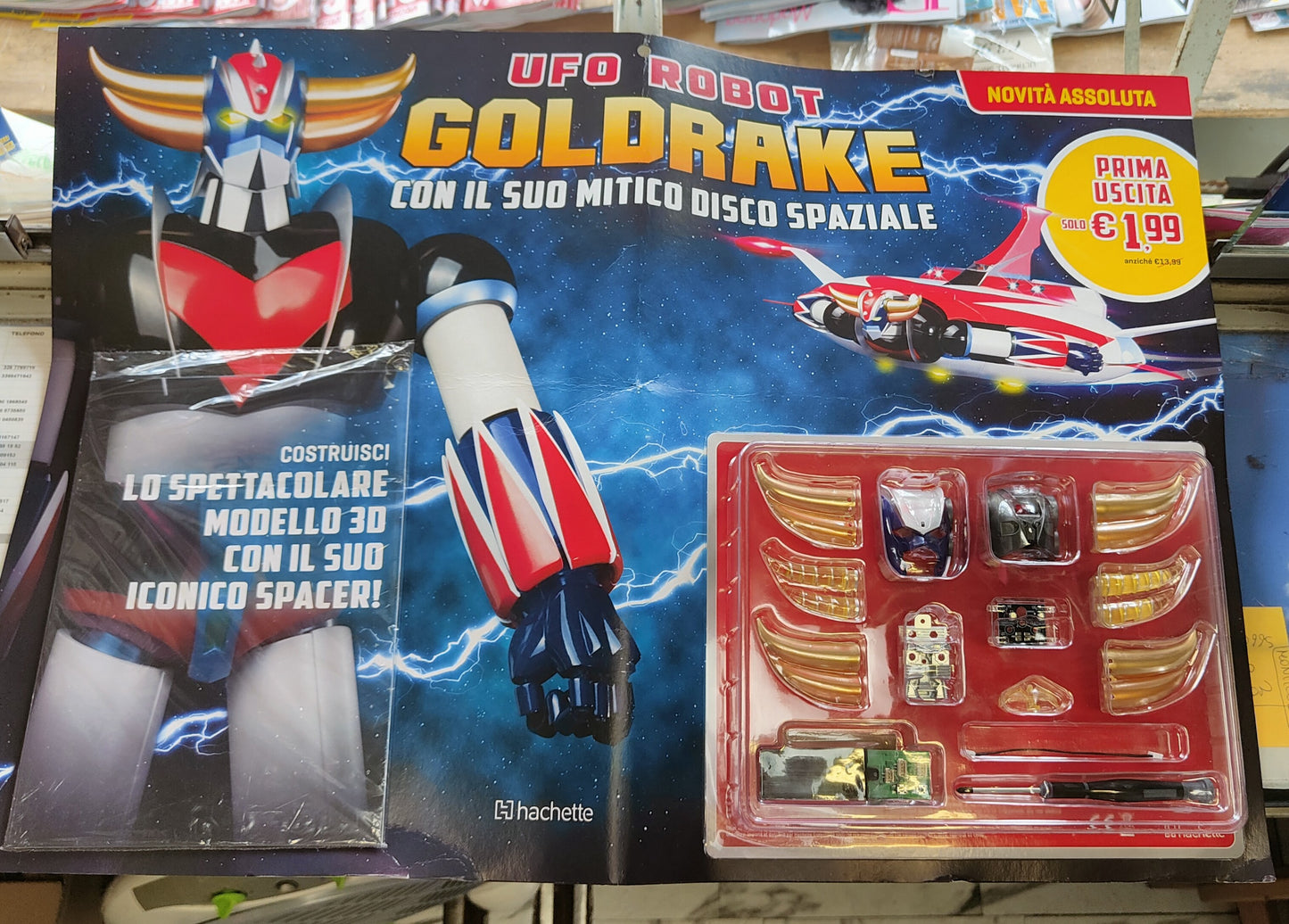 Nuova Collezione " UFO ROBOT - GOLDRAKE costruisci modello 3d " 1 ° uscita