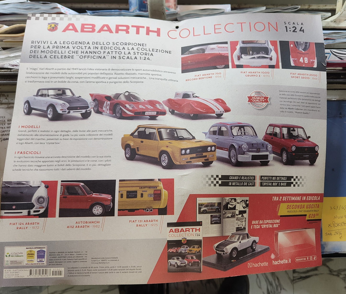 Nuova Collezione " ABARTH collection scala 1:24 fiat 1000 gruppo b " 1 ° uscita