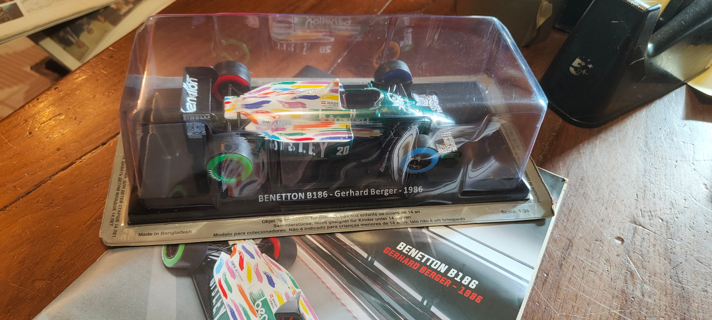 Collezione : Auto da corsa 1:24. Benetton B186 di Gerhard Berger del 1986 nuova