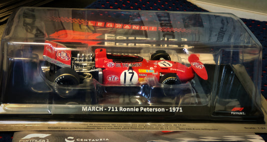 GRANDI FORMULA 1 - MARCH 711 di Ronnie Peterson 1971 - con fascicolo NUOVA