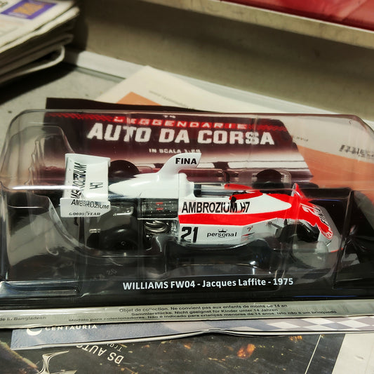 Le grandi formula 1 - Auto da corsa - WILLIAMS FW04 di Jacques Laffite -1975 nuova