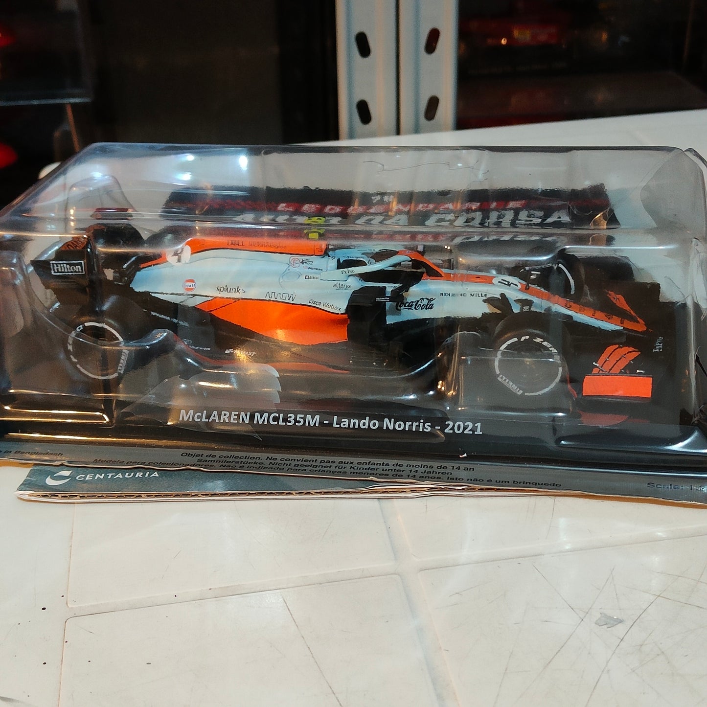 Auto da corsa 1:24- MC LAREN MCL 35M di Lando Norris 2021 - nuova edicola con fascicolo