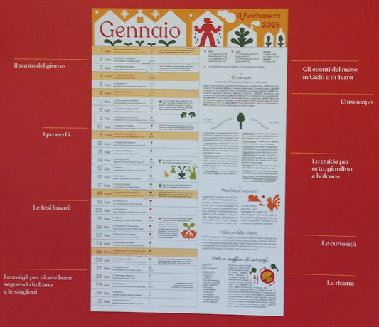 CALENDARIO 2026 BARBANERA