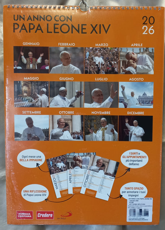 CALENDARIO 2026 PAPA LEONE XIV