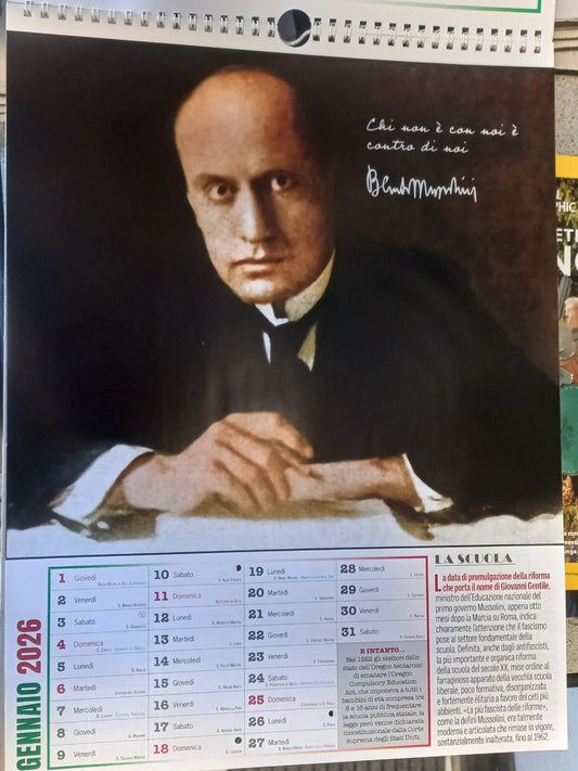 CALENDARIO 2026 BENITO MUSSOLINI