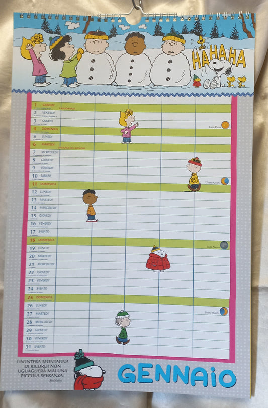 CALENDARIO AGENDA 2026 PEANUTS