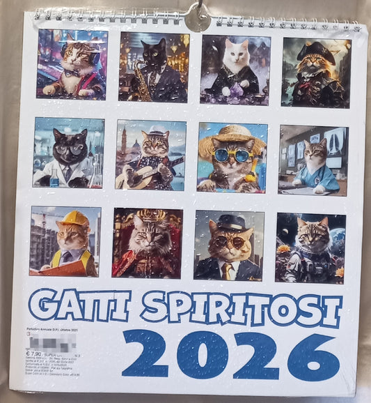 CALENDARIO 2026 Super Cartoon GATTI SPIRITOSI