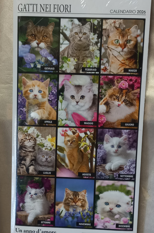 CALENDARIO 2026 GATTI nei FIORI