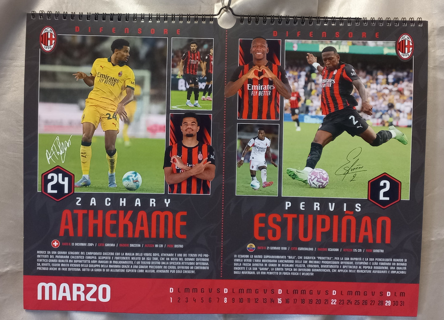 CALENDARIO 2026 ORIZZONTALE MILAN