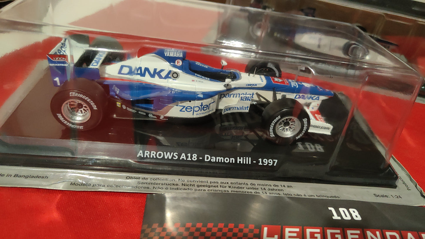 Collezione : Auto da corsa 1:24. ARROWS. A18 Di Damon Hill del 1997 nuova