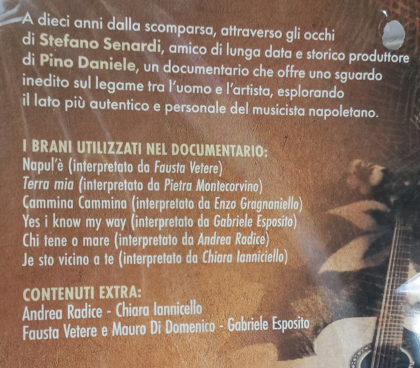 PINO DANIELE - NERO A META' - Documentario di Marco Spagnoli e Stefano Senardi - DVD Nuovo