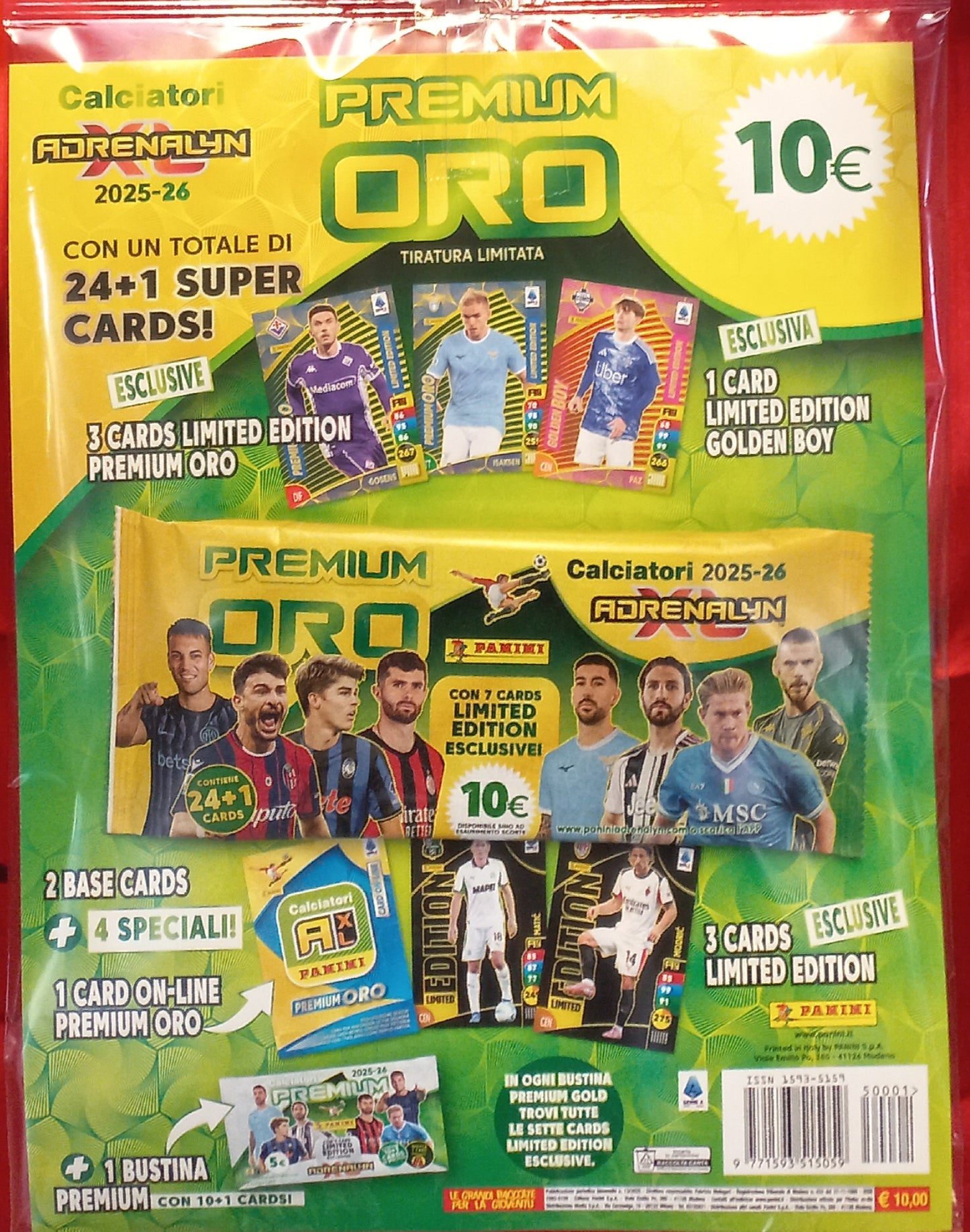 ADRENALYN CARDS 2025 - 2026 Bustina PREMIUM ORO