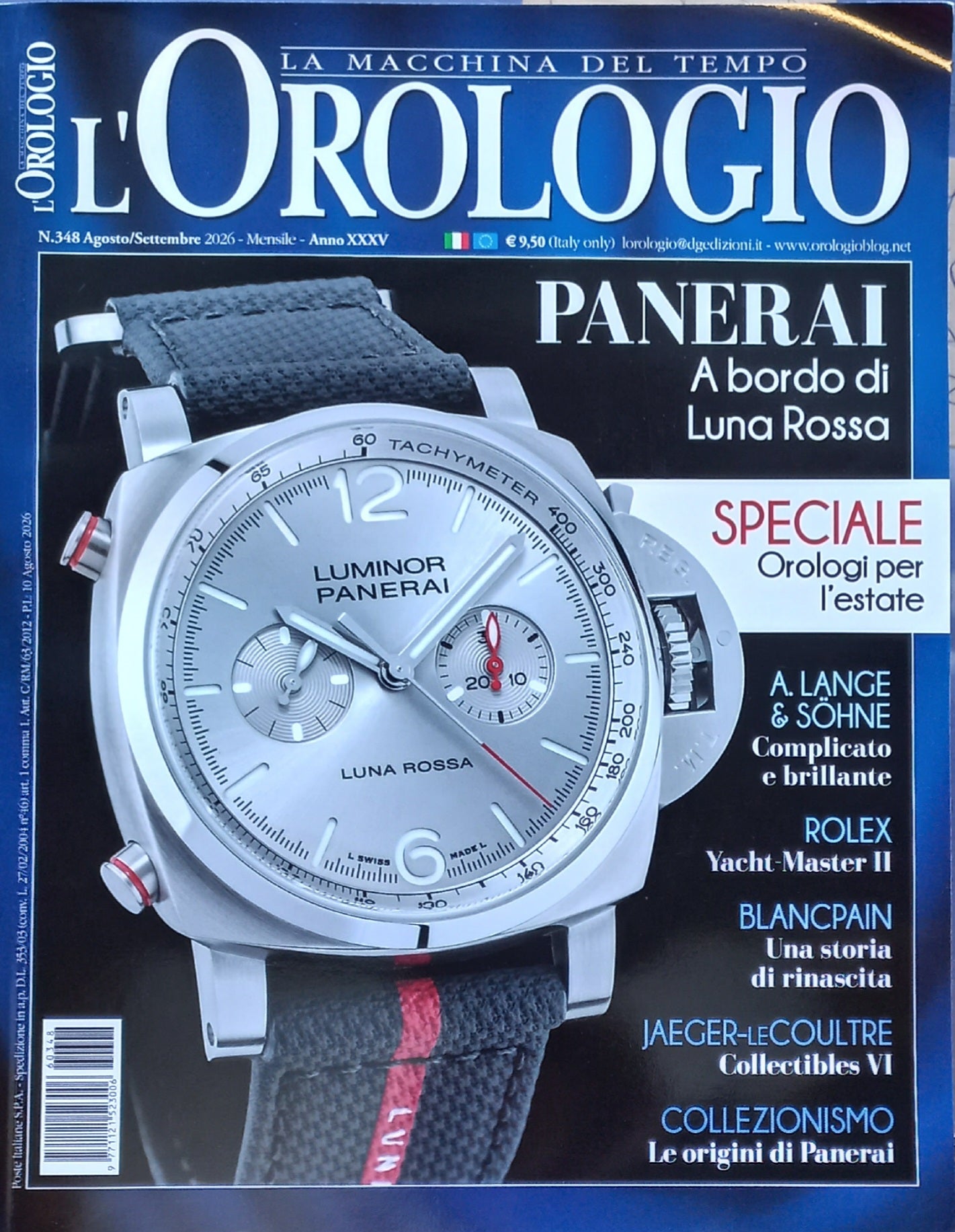 L'OROLOGIO n. 348 Agosto Settembre 2026