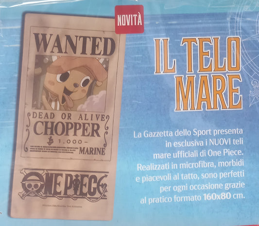 ONE PIECE - TELO MARE in microfibra cm 160 x 80