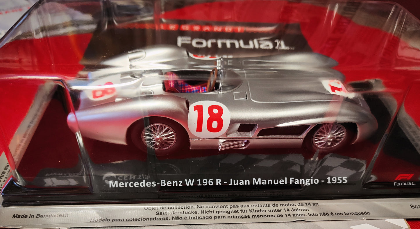 Le grandi formula 1 - Mercedes Benz W 196 R - J. M. FANGIO - 1955 . NUOVA
