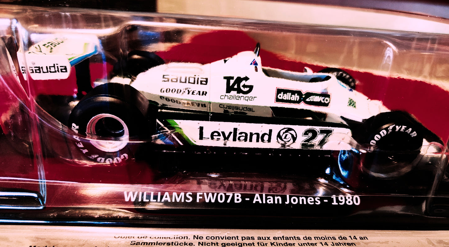 Le grandi formula 1 - WILLIAMS FW07B. di Alan Jones del 1980 - nuova in edic