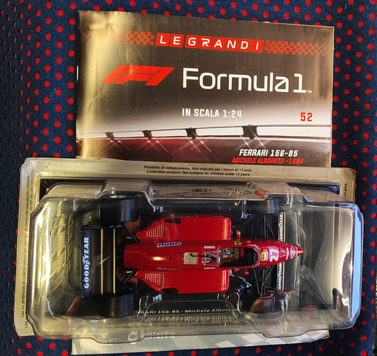 GRANDI FORMULA 1 - FERRARI 156-85 di  Michele Alboreto - 1985 - con fascicolo NUOVA
