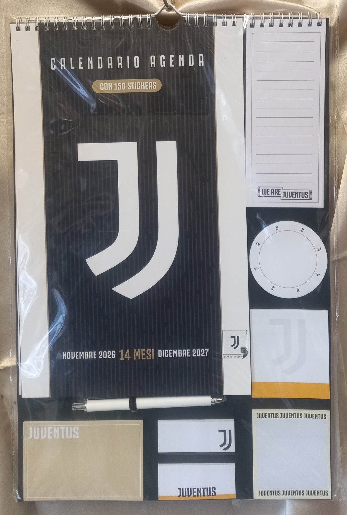 Calendario JUVENTUS 2027 (14 mesi) + PENNA, POST IT, BLOCK NOTES